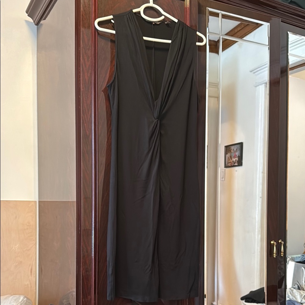 Tommy Bahama Black Midi Sleeveless Dress with Knot